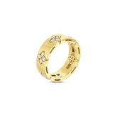 Love in Verona Yellow Gold Ring with Diamonds - 6.00mm - Dracakis Jewellers